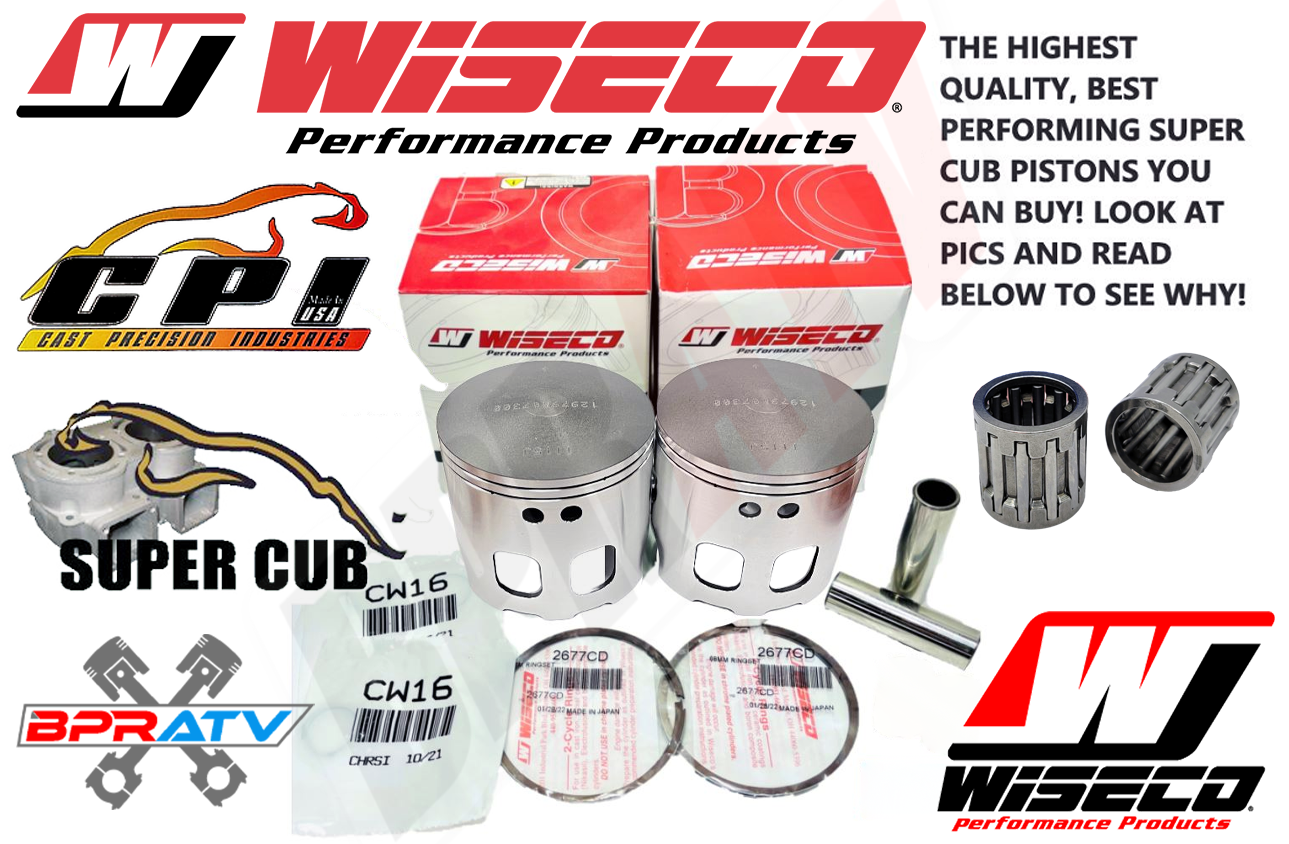 Banshee 472 CPI Super Cub Pistons 72mm Wiseco Racer Elite ArmorX Piston Set Pair