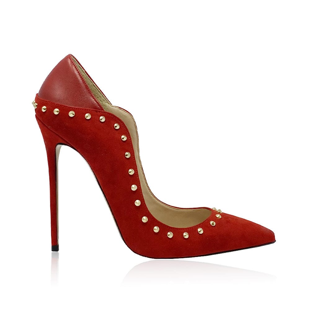 Pumps Janis red suede Woman