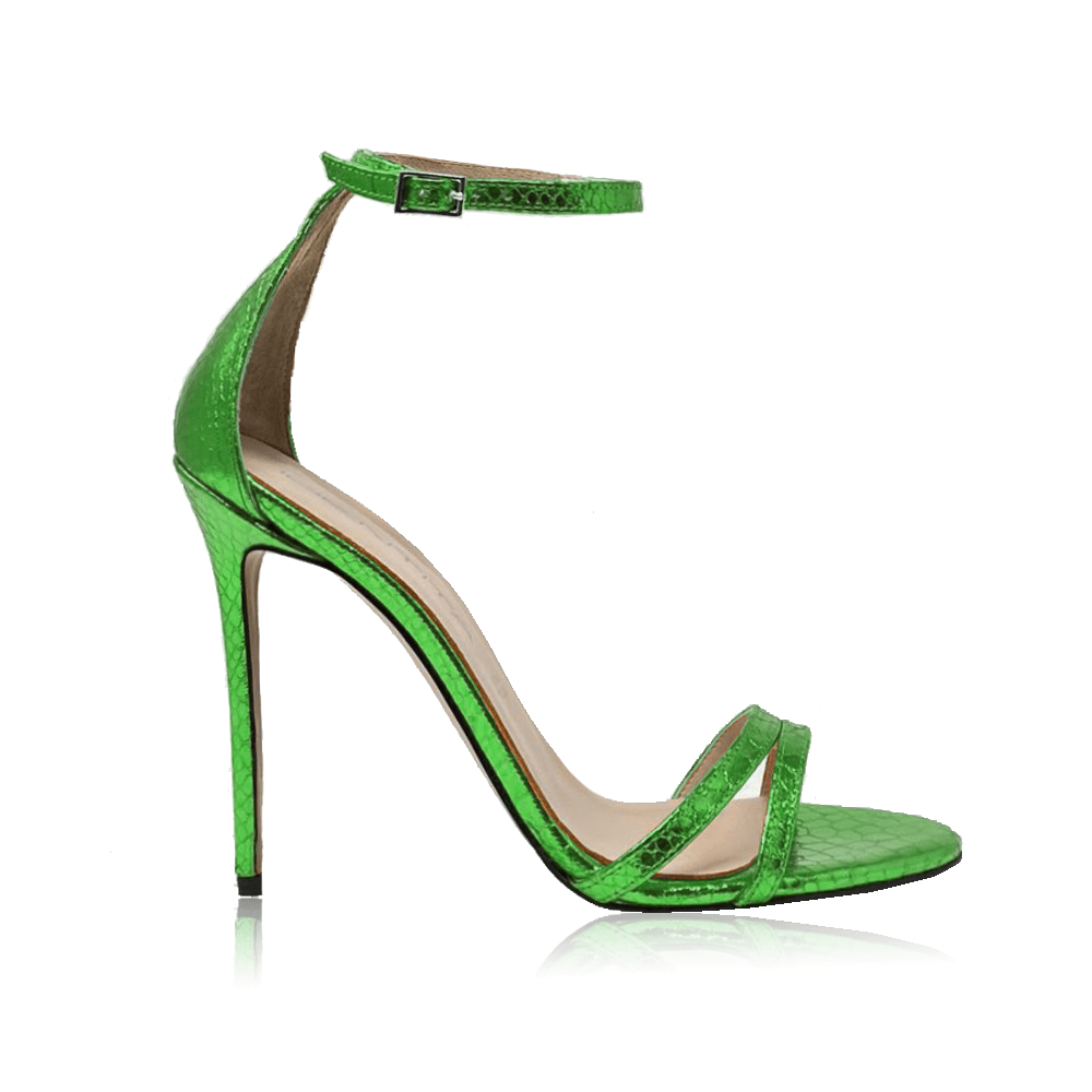 Sandals Danielle green laminate Woman