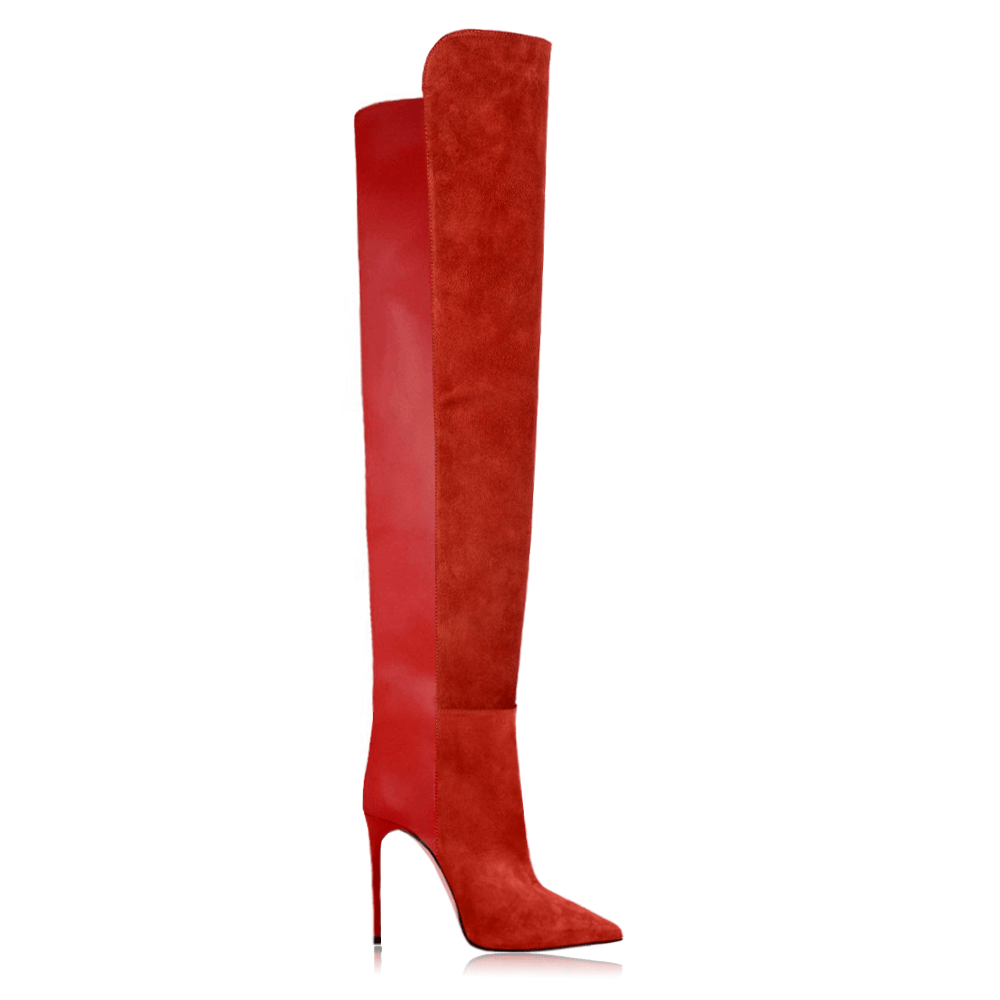 Boots Joe red suede Woman