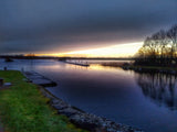 Sunset on the River Shannon at Winter