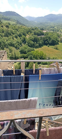 Clothes drying on my house balcony in Italy