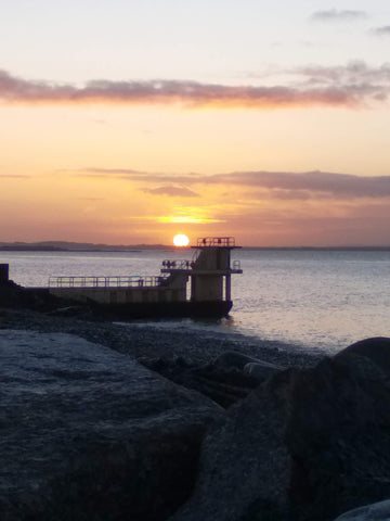 Sunrise over Black Rock Diving Tower, Salthill, Galway.