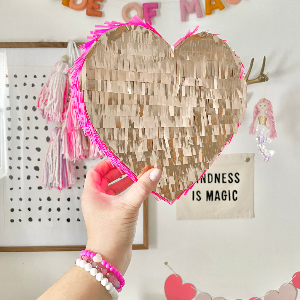 valentines jewelry bracelet pink room diy piñata 