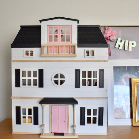 Dollhouse, DIY, dollhouse furniture, custom confetti, hearth and hand dollhouse, pink glitter starts easter miniatures for dollhouse, large, dollhouse makeover, maileg