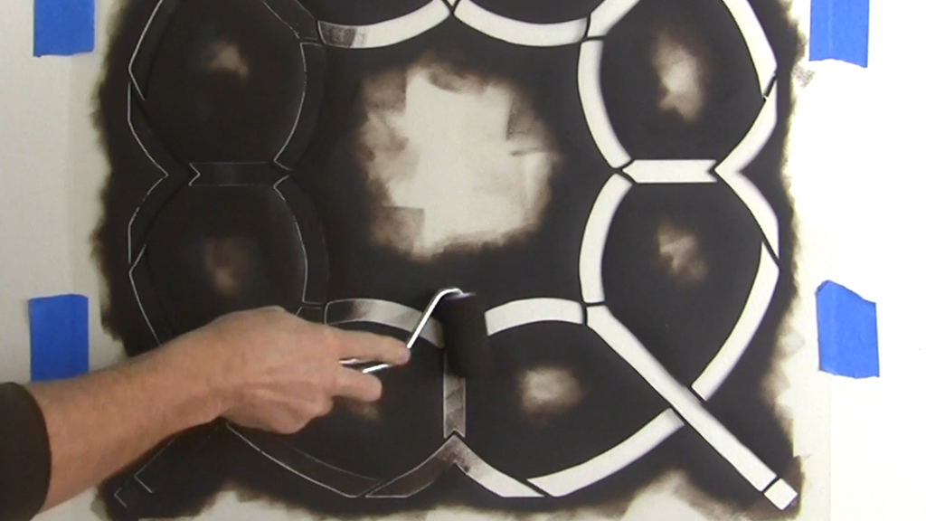 Learn how to stencil an accent wall using the Coco Trellis Allover Stencil pattern from Cutting Edge Stencils. http://www.cuttingedgestencils.com/products/coco-trellis-allover-pattern-stencil