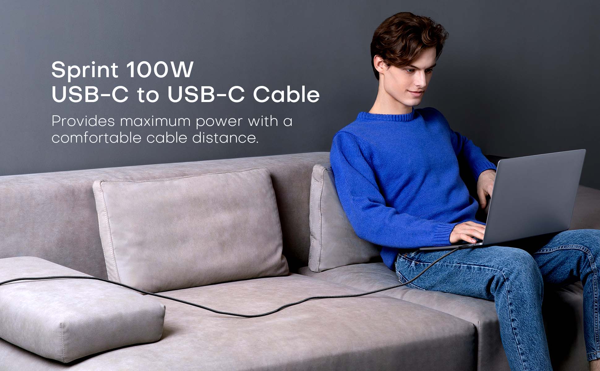 provides maximum power with a comfortable cable distance