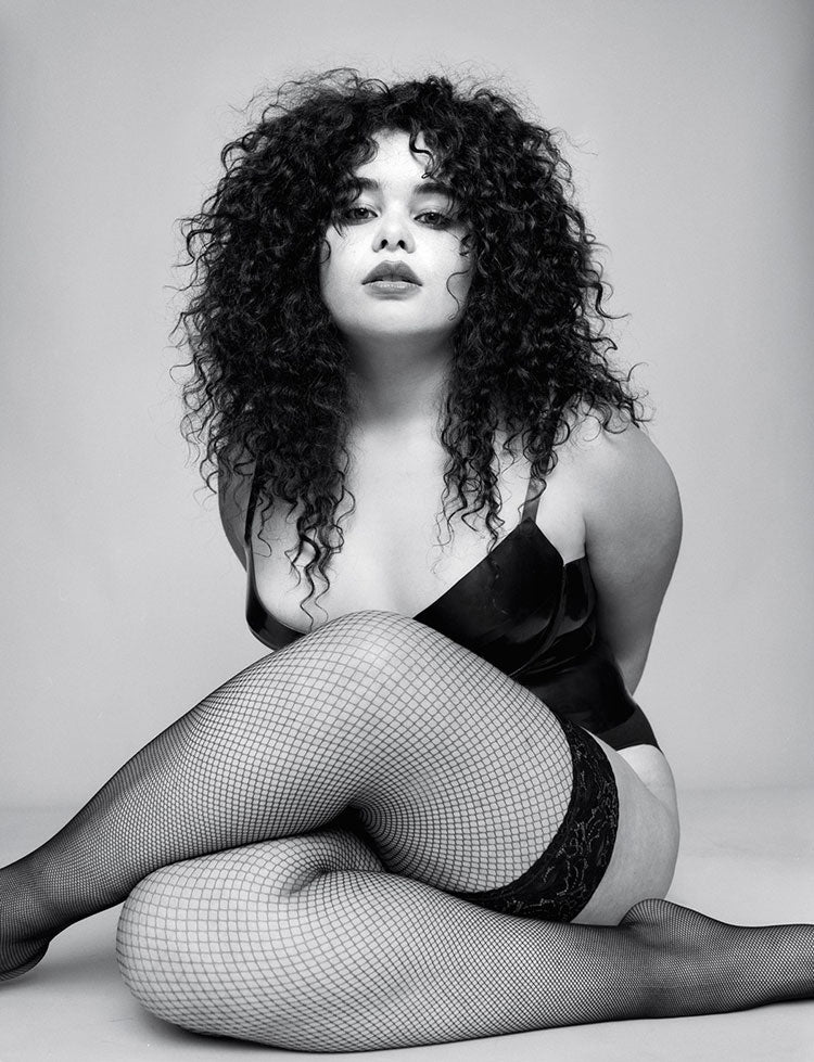 Barbie Ferreira wearing VienneMilano fishnet stockings