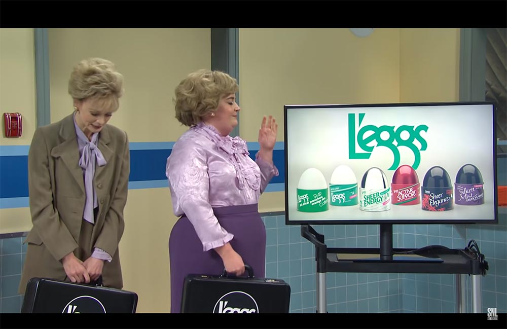 Watch 'SNL' hilariously try to market L'eggs pantyhose to Gen Z