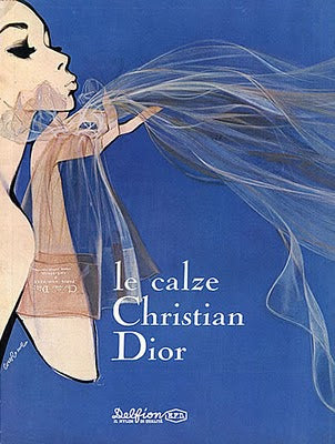 1960s Christian Dior Flower Daisy Thigh High Stockings Hosiery Pantyhose  Beige