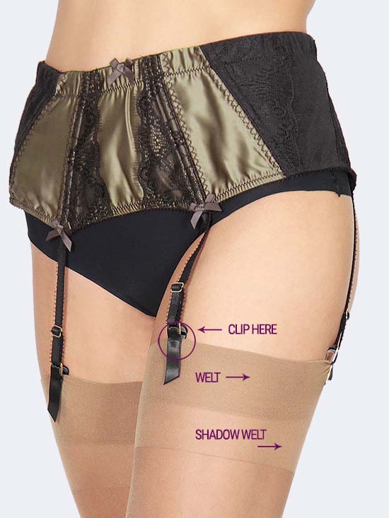 how do you put on a garter belt