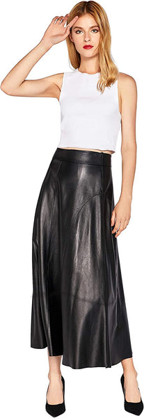 Long leather skirt