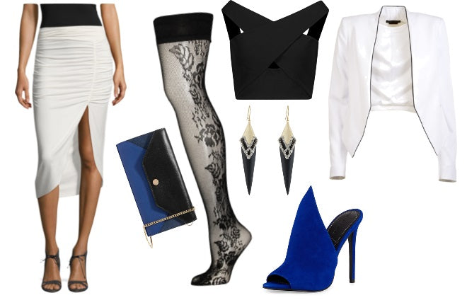 Make Your Eveningwear Edgy-Chic with ROSARIA Thigh Highs