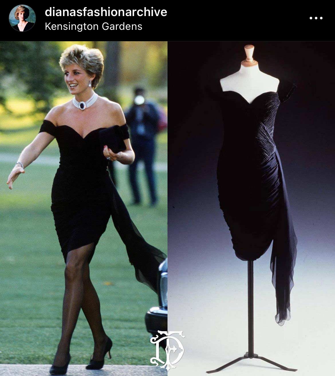 Princess Diana's infamous black dress