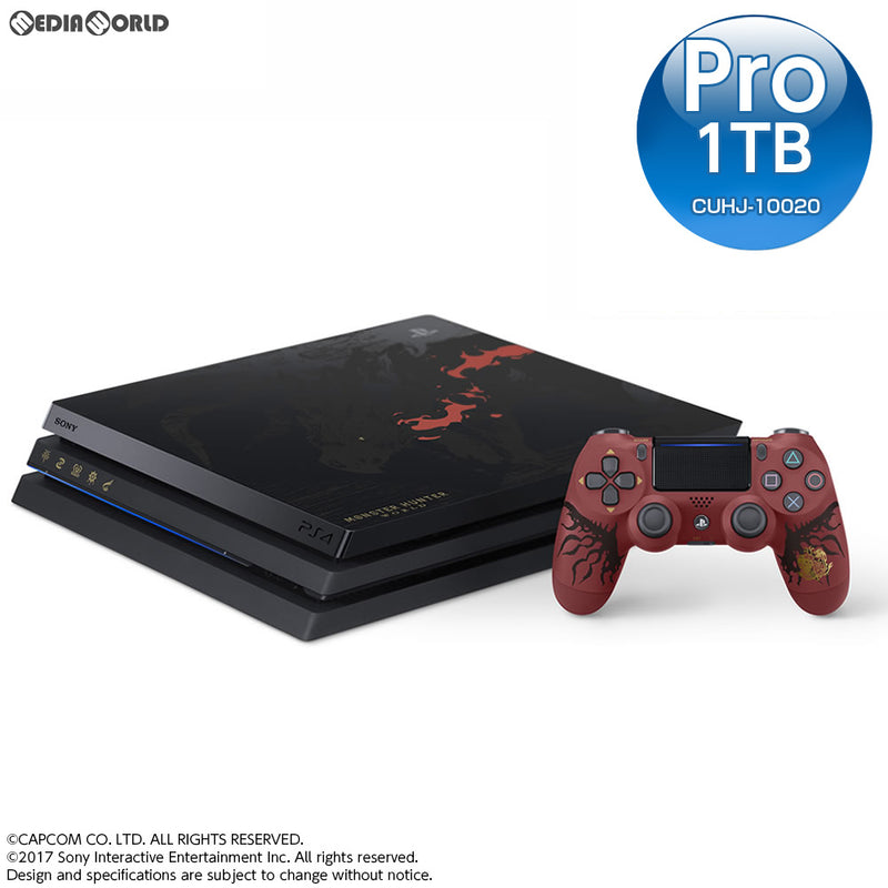 PS4Proモンハンリオレウスエディション限定版1TBコントローラーおまけ付き550mm
