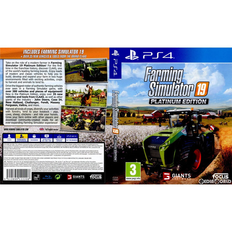 PS4]Farming Simulator 19 Platinum プラチナムエディション)(CUSA-17043)(EU版)
