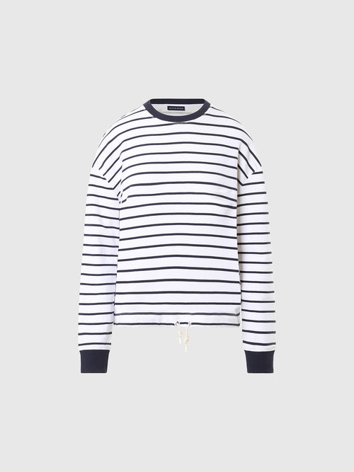 North Sails Striped drawstring sweatshirt
