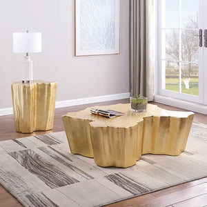 A-CT08 ORO GOLD LEAF COFFEE TABLE - Houston Wholesale Furniture