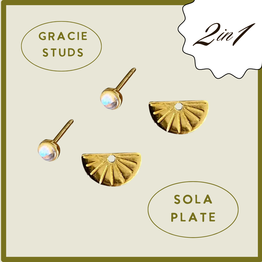 Gracie Studs + Sola Plates
