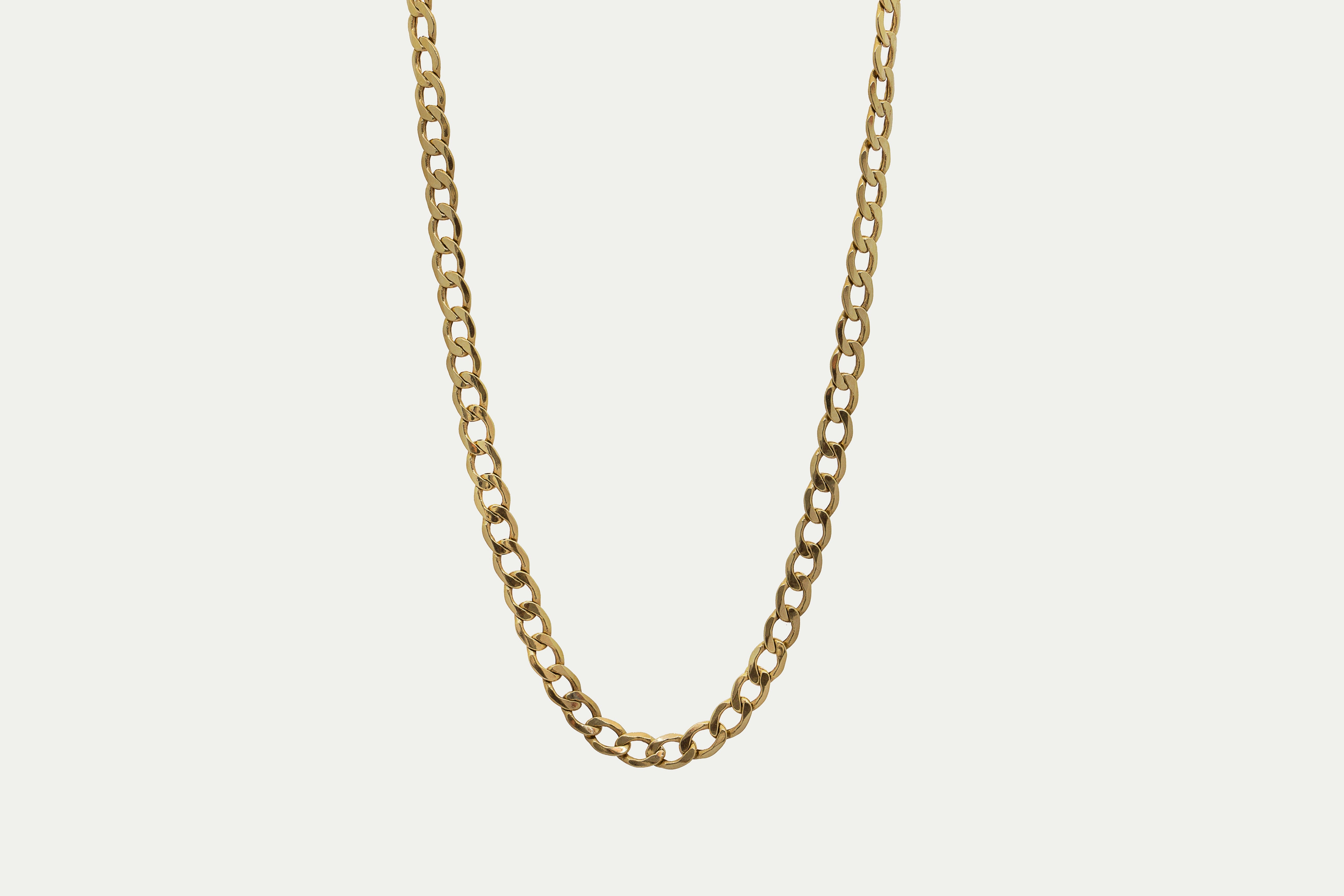 The Cuban Necklace. 18K Yellow Gold. 45cm long.