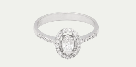 White Gold Marquise Cut Diamond Ring Classy Rings set