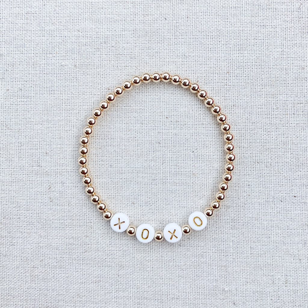 Gold + Transparent Letter Bead Bracelet – KC JOY PROJECT