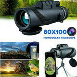 80X100 HD Powerful Monocular Telescope Phone Camera