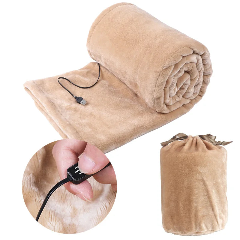 Coperta Riscaldata USB per Letto Divano Auto Viaggio