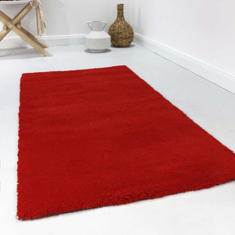 Teppich,Hochflor,sehr weich,rot,Textilrücken280x390 Zuschneidbar