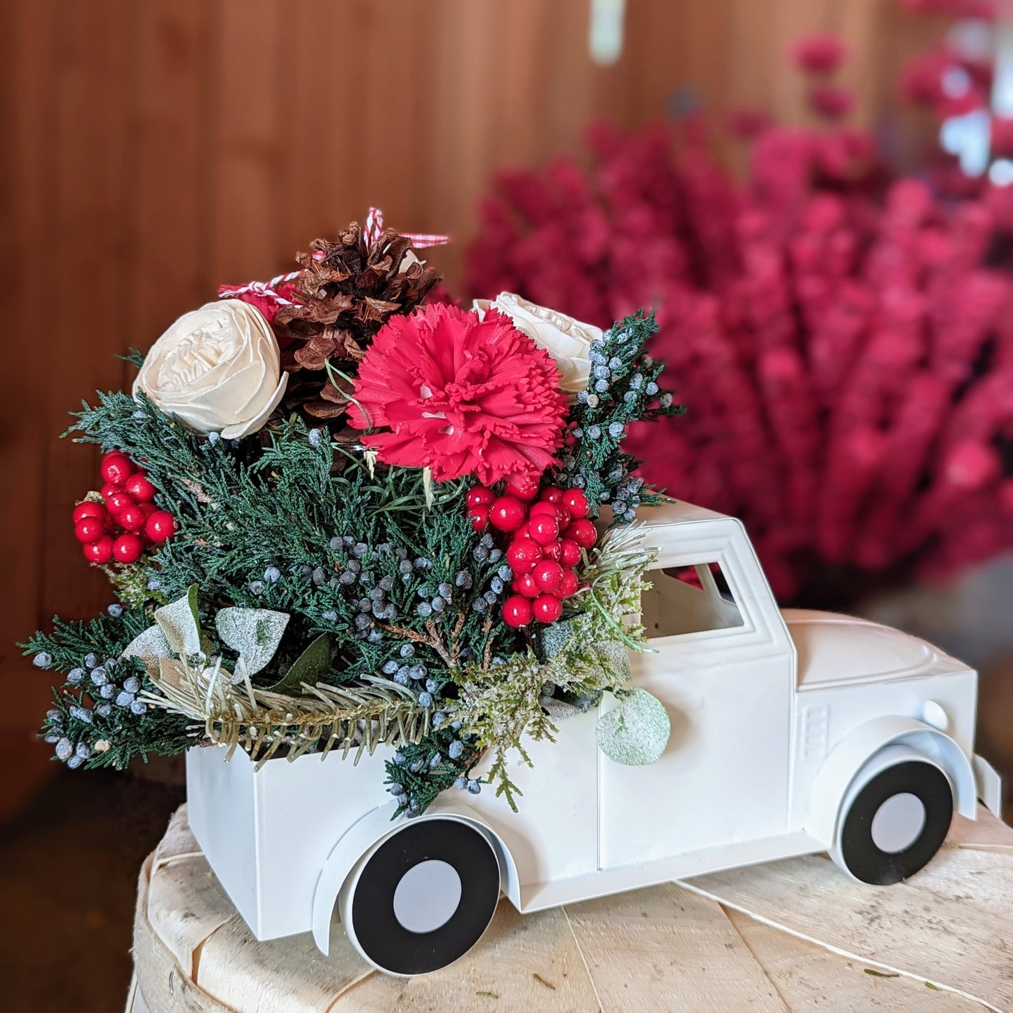 Christmas Arrangement: The Little White Truck