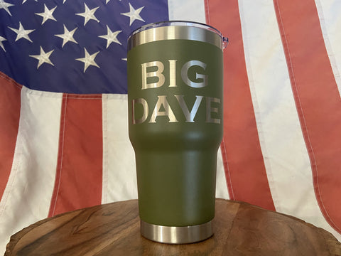 Army Green Laser Engraved Cup