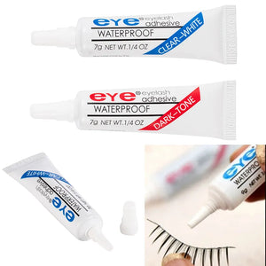 1PC False Eyelash Glue Waterproof Eye Lash Cosmetic Tools Colle Faux Cil False Eyelashes Makeup Adhesive Clear-white Dark-black - The Boujie Shop