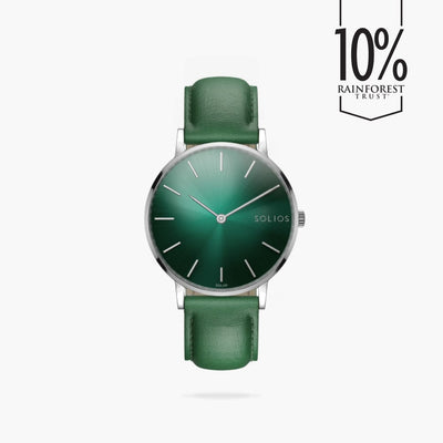 NR3270NL01 AFTER DARK GREEN DIAL LEATHER STRAP WATCH