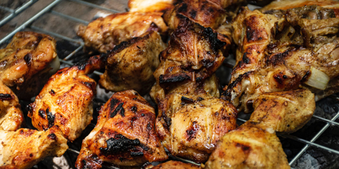 grilled chicken on charcoal grill