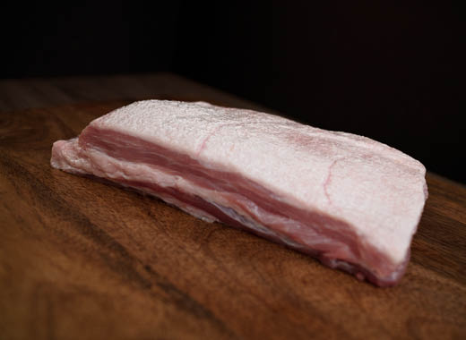 raw pork belly available from barbecue at home