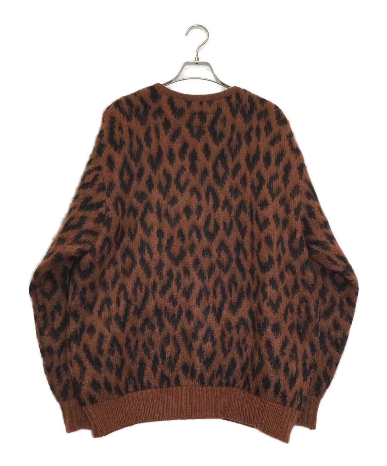 WACKO MARIA LEOPARD HEAVY MOHAIR CARDIGAN