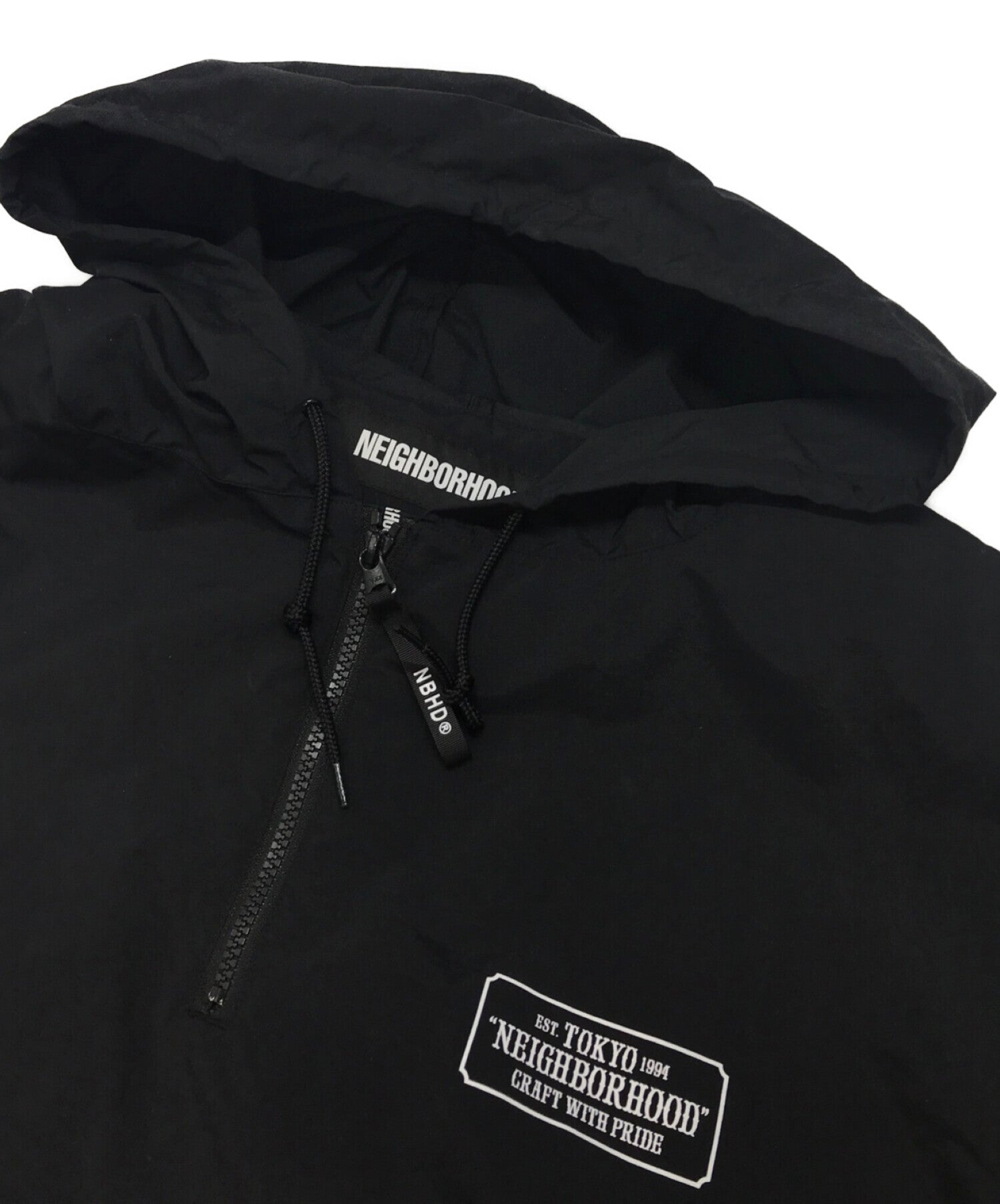 NEIGHBORHOOD ANORAK/N-JKT/Half-zip/nylon jacket/Hoodie/Hoodie/Long  sleeve/Outerwear 202TSNH-JKM04