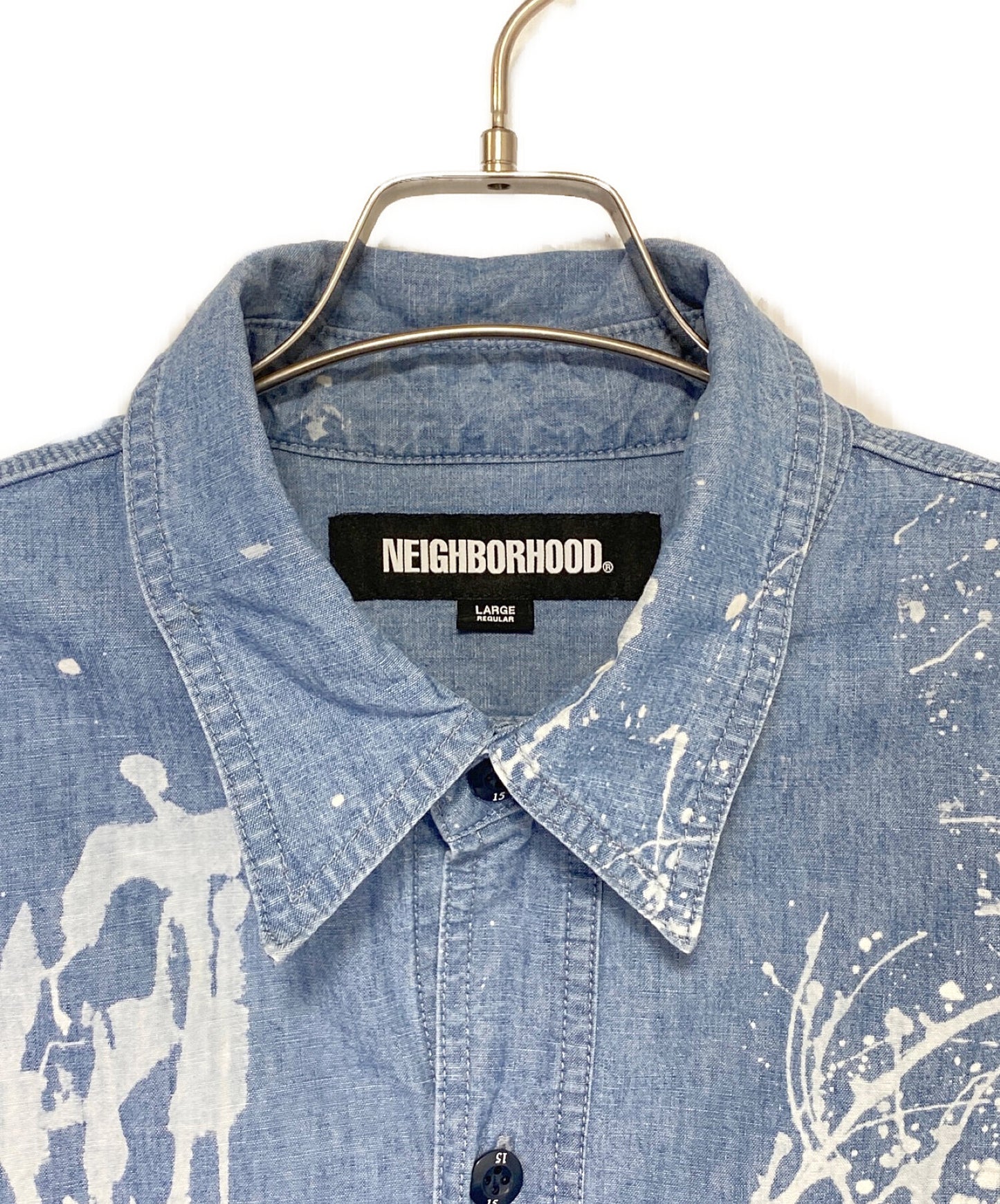 NEIGHBORHOOD BLEACH CHAMBRAY SH LS . CO 22AW Fall/Winter