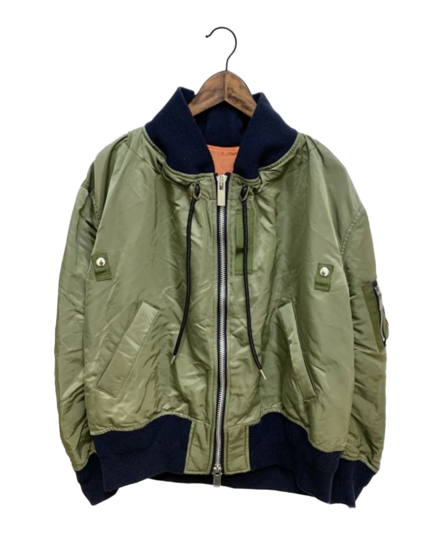 通常 1本タイプ [sacai] MA-1×Melton Jacket - 通販 - auto-ecole