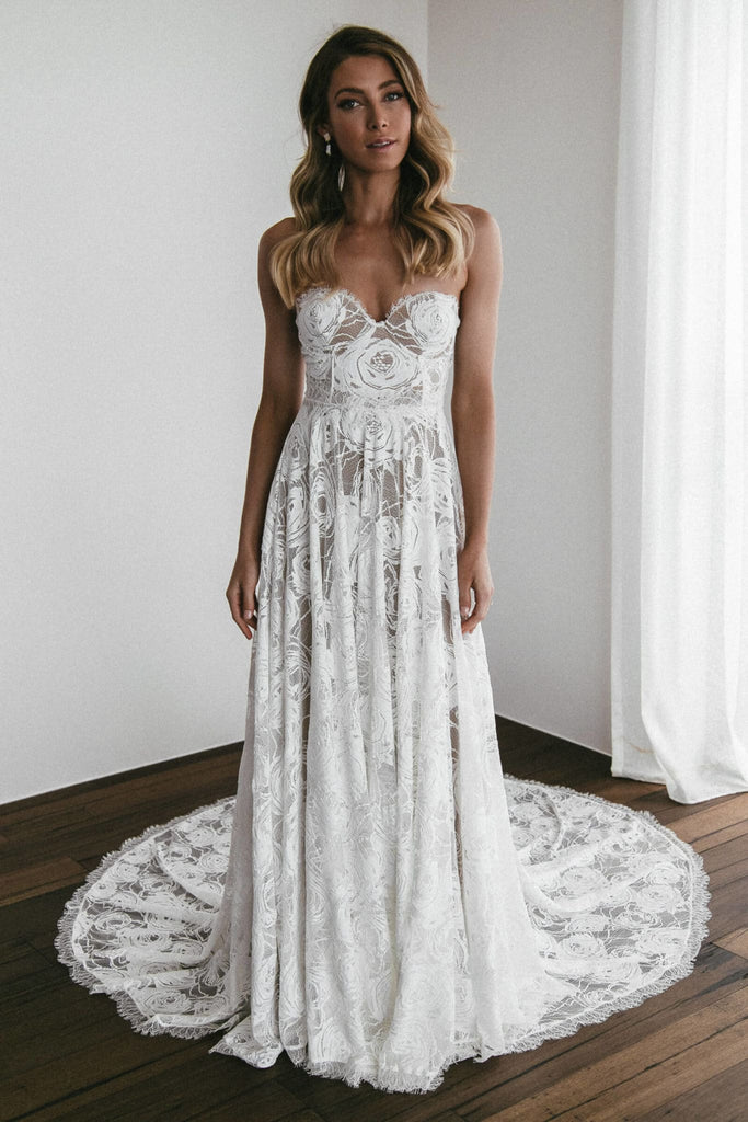 Poppy Gown | Lace Wedding Dress | Made to Order – Grace Loves Lace US