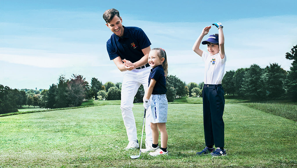 Image of golf with family