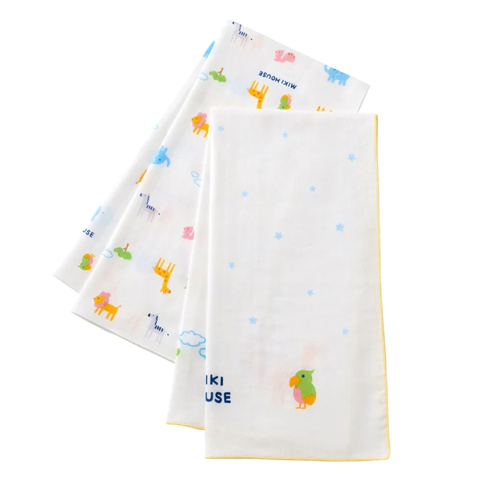 Animal gauze towel 2 pieces set