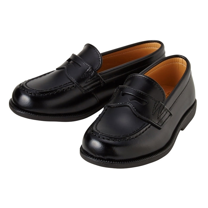 Slip -pong type cowhide coin loafers (black)