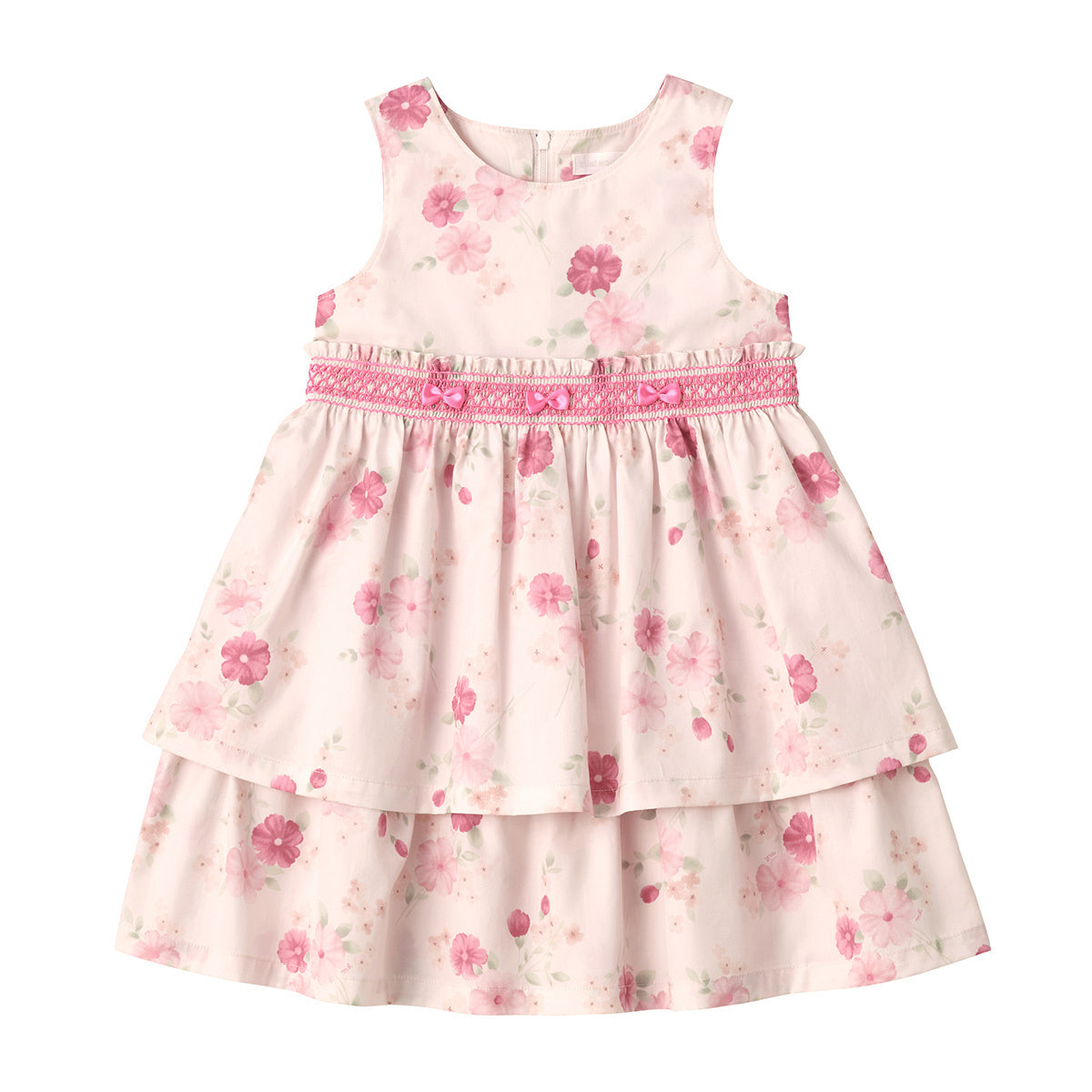 Pink flower pattern dress