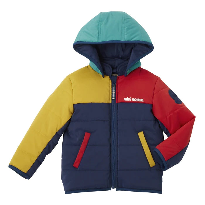 【冬物 新入荷!】◇ミキハウス/mikihouse◇90cm ダウンジャケット 黒 フード取外可子供服 キッズ kids ベビー服 baby 男の子 冬 otr 312132ナイロン100％中綿