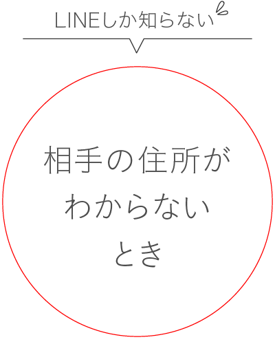 相手の住所がわからないとき