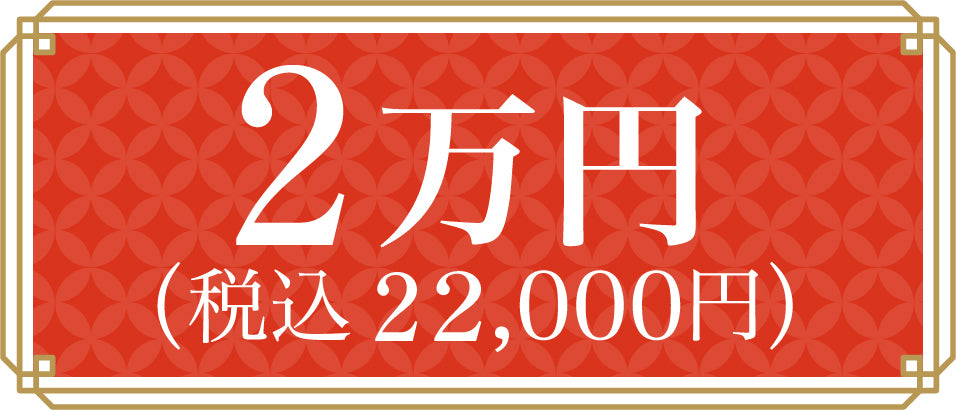 2万円（税込22,000円）