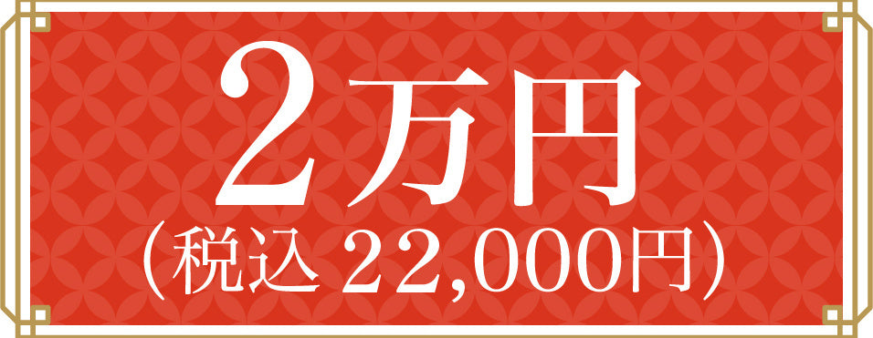 2万円（税込22,000円）