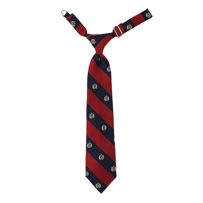 Stripe x Crest pattern tie 31-7802-676