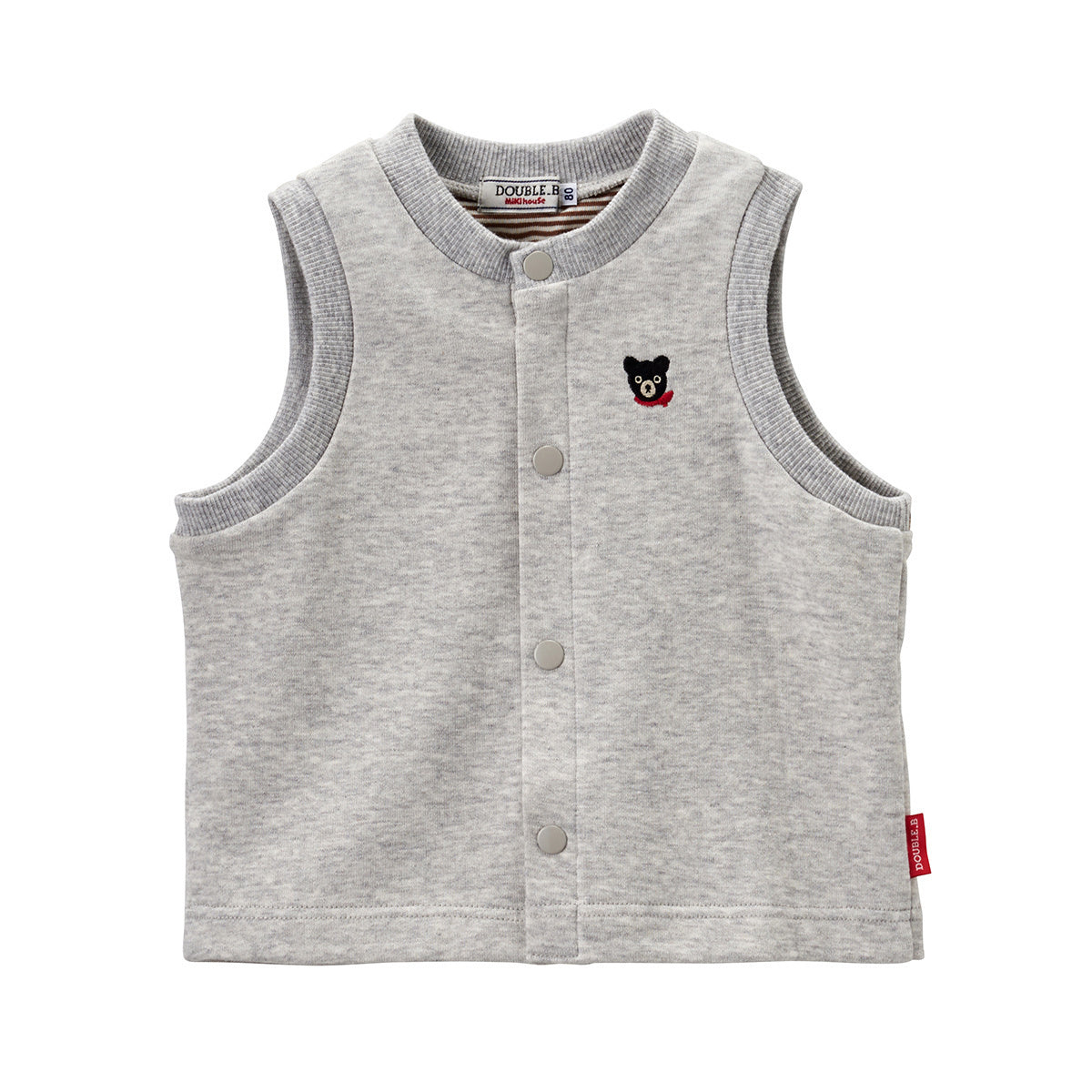 Mini fleece pile front opening vest